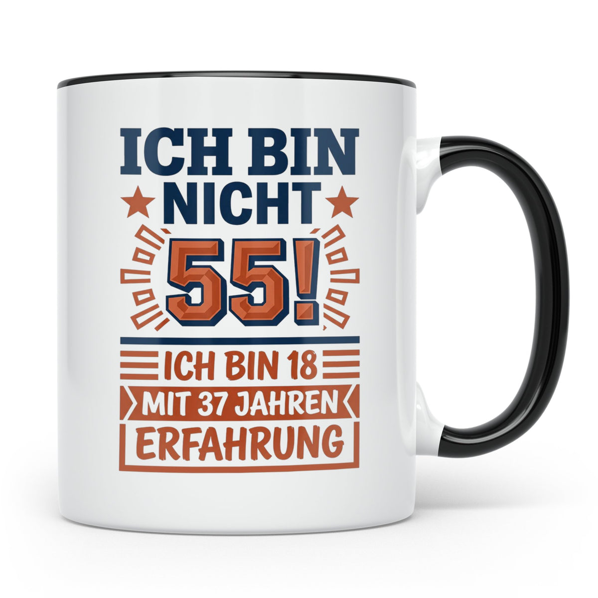 55. Geburtstag Tasse lustig | Geschenk für Männer & Frauen z – Schwarz [farbe:schwarz]