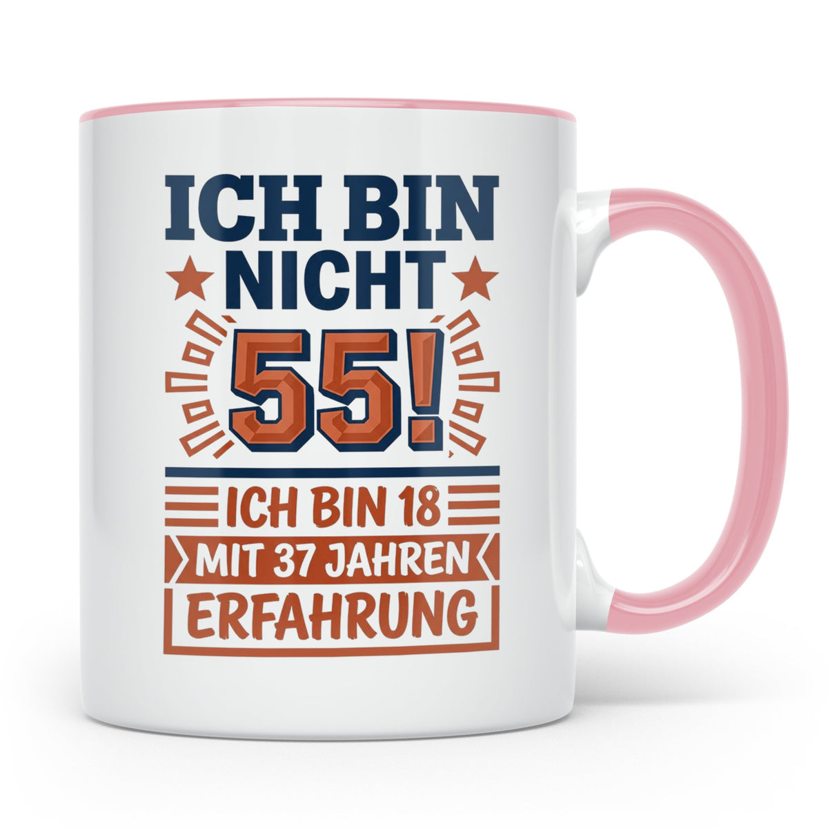 55. Geburtstag Tasse lustig | Geschenk für Männer & Frauen z – Rosa [farbe:rosa]