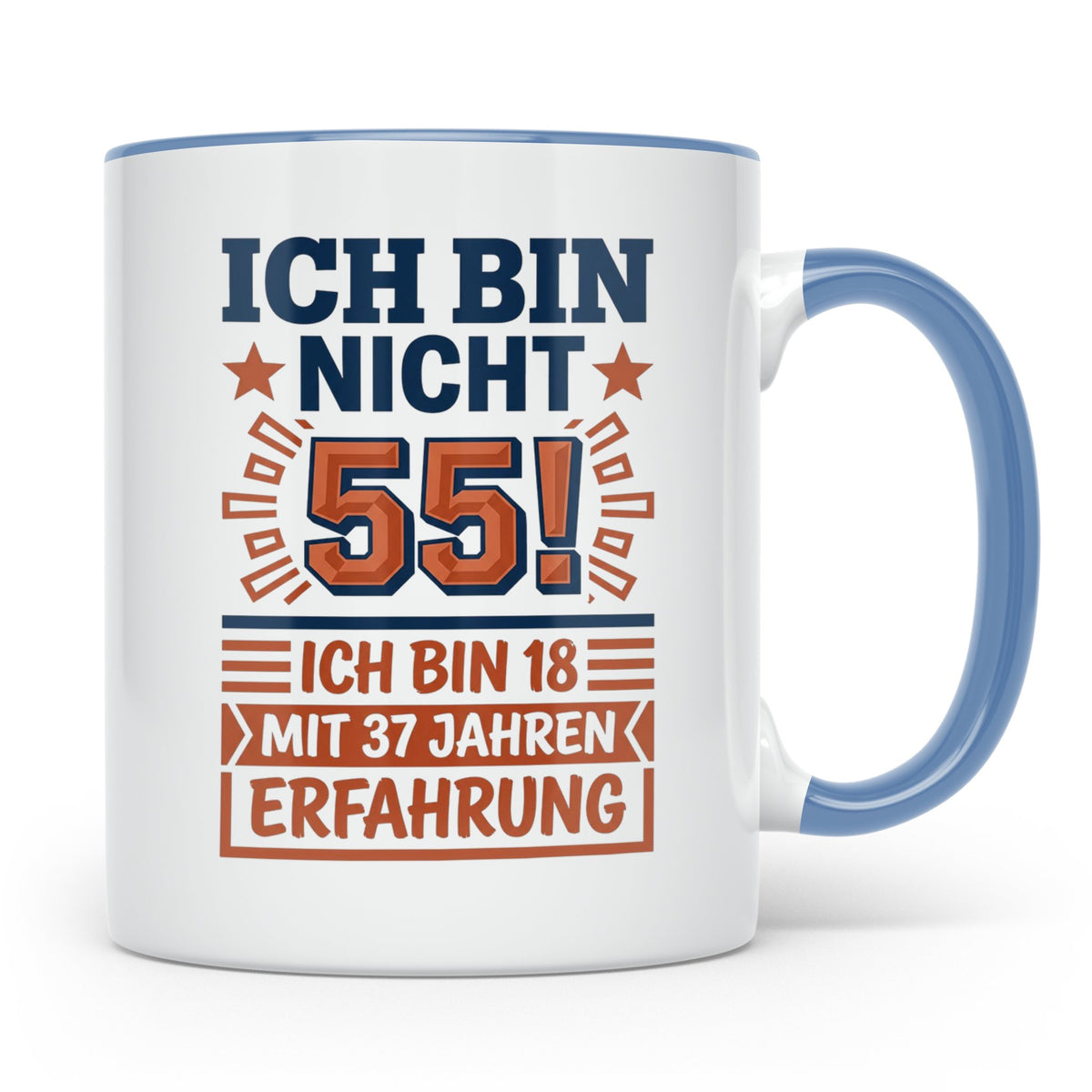 55. Geburtstag Tasse lustig | Geschenk für Männer & Frauen z – Blau [farbe:blau]