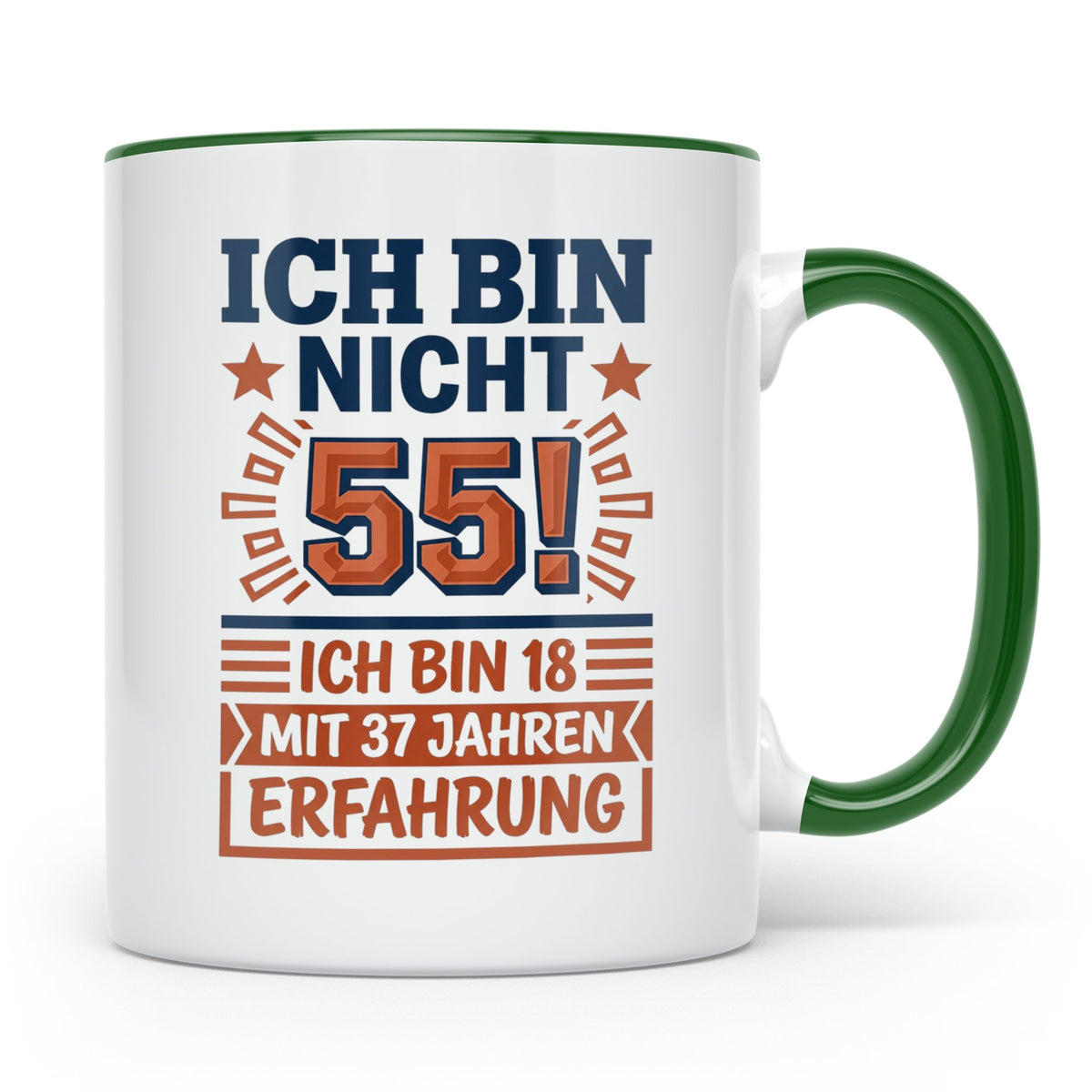 55. Geburtstag Tasse lustig | Geschenk für Männer & Frauen z – Grün [farbe:grün]