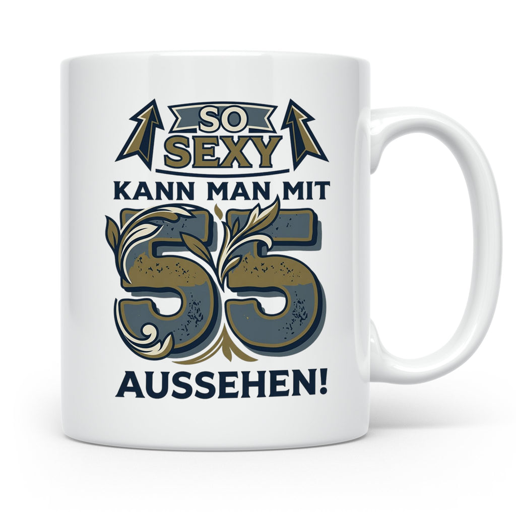 55. Geburtstag Tasse für Männer & Frauen | So Sexy mit 55 au – Weiß [farbe:weiß]