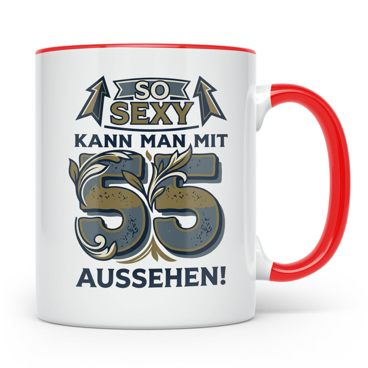55. Geburtstag Tasse für Männer & Frauen | So Sexy mit 55 au – Rot [farbe:rot]