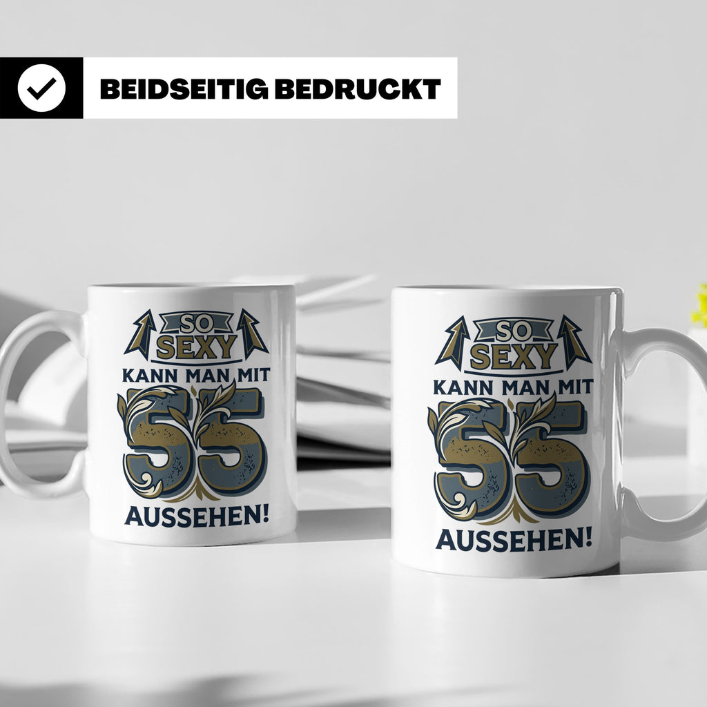 55. Geburtstag Tasse für Männer & Frauen | So Sexy mit 55 au – Weiß [farbe:weiß]