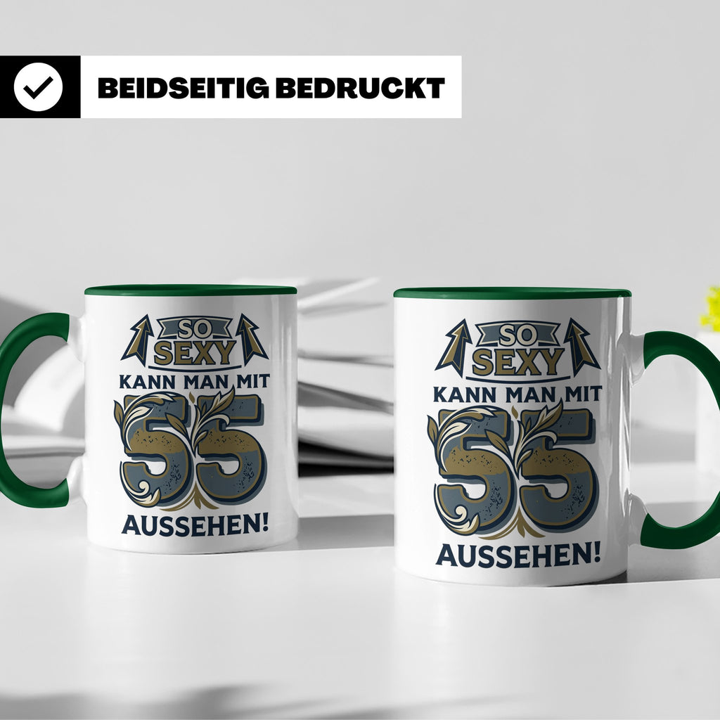 55. Geburtstag Tasse für Männer & Frauen | So Sexy mit 55 au – Grün [farbe:grün]