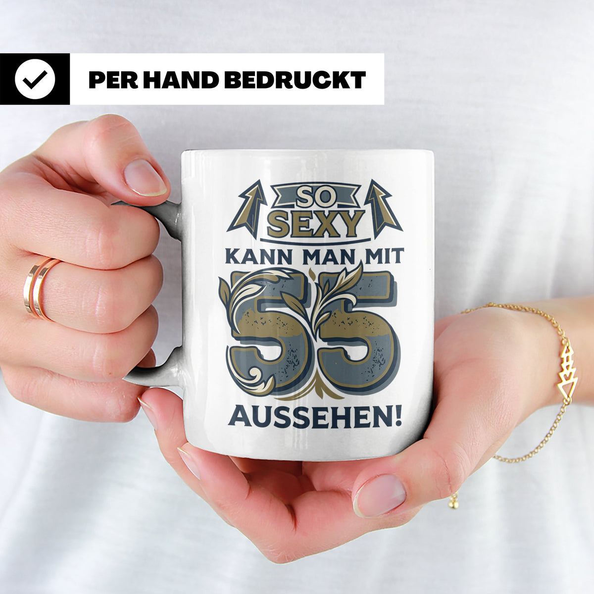 55. Geburtstag Tasse für Männer & Frauen | So Sexy mit 55 au – Weiß [farbe:weiß]