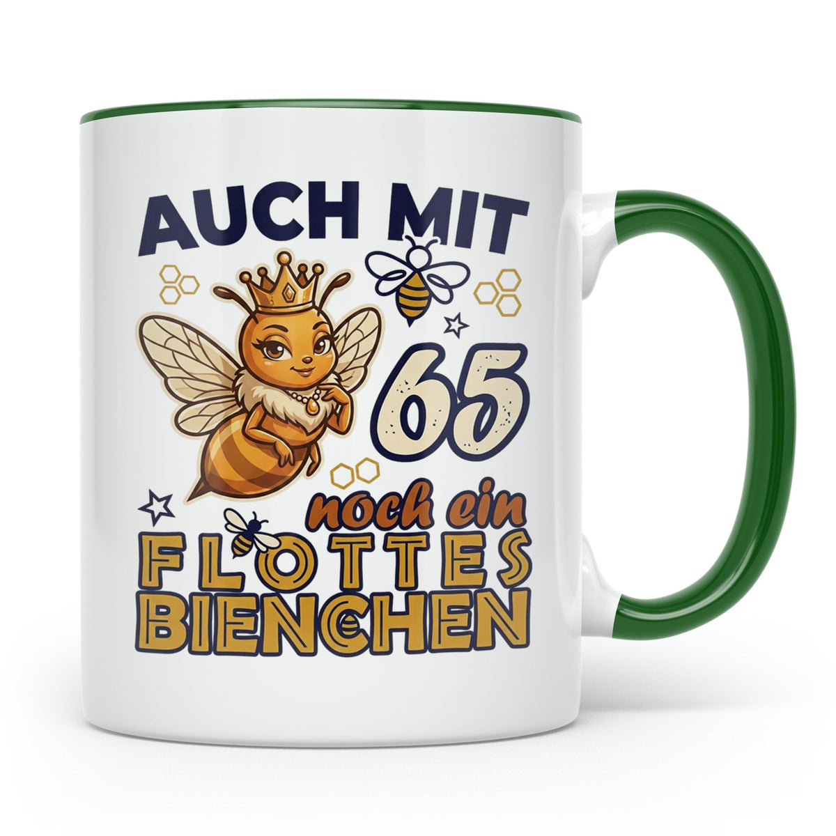 65. Geburtstag Tasse Frau Lustig Flottes Bienchen Spruch Bie – Grün [farbe:grün]