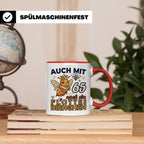 65. Geburtstag Tasse Frau Lustig Flottes Bienchen Spruch Bie – Rot [farbe:rot]