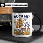 65. Geburtstag Tasse Frau Lustig Flottes Bienchen Spruch Bie – Schwarz [farbe:schwarz]