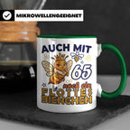 65. Geburtstag Tasse Frau Lustig Flottes Bienchen Spruch Bie – Grün [farbe:grün]