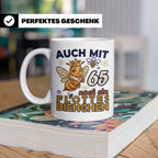 65. Geburtstag Tasse Frau Lustig Flottes Bienchen Spruch Bie – Weiß [farbe:weiß]