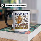 65. Geburtstag Tasse Frau Lustig Flottes Bienchen Spruch Bie – Schwarz [farbe:schwarz]