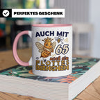 65. Geburtstag Tasse Frau Lustig Flottes Bienchen Spruch Bie – Rosa [farbe:rosa]