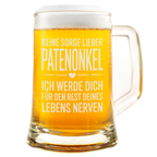 Cooler Patenonkel Bierkrug Lustiges Geschenk für Patenonkel Geburtstag Weihnachtsgeschenk