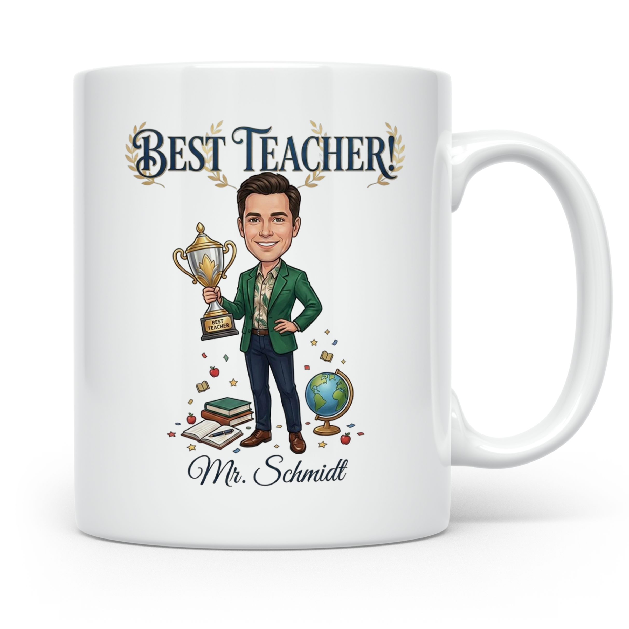 Personalisierte Lehrer Tasse mit Foto & Namen – Best Teacher