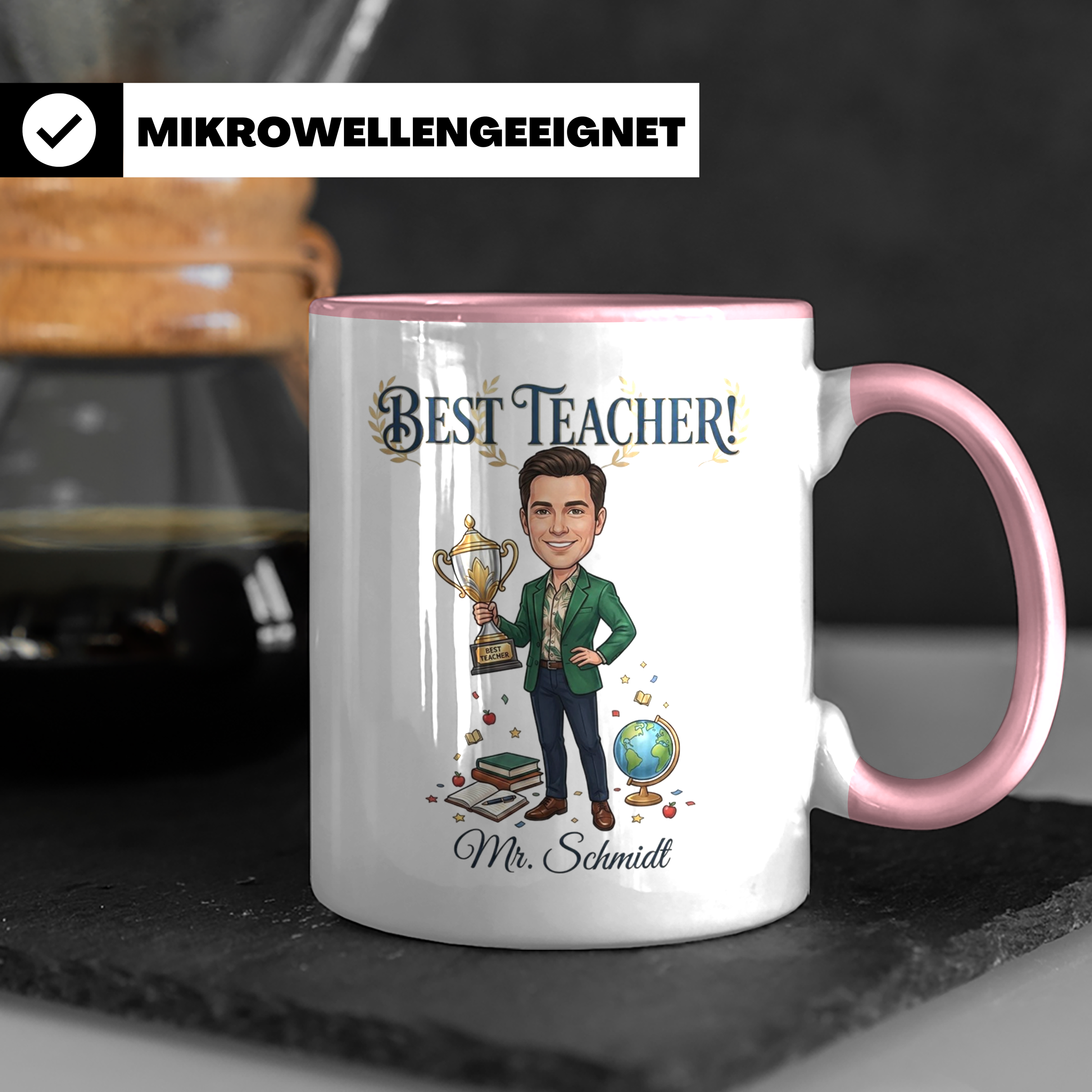 Personalisierte Lehrer Tasse mit Foto & Namen – Best Teacher