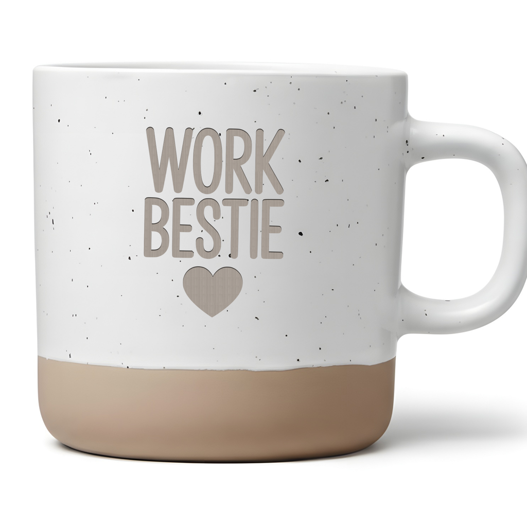 Tasse WORK BESTIE , Kaffeetasse für die beste Arbeitskollegin, ideales Geschenk für die beste Freundin im Büro, Geburtstagsgeschenk oder für besondere Anlässe