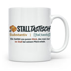 Pferde Tasse Stalltastisch Spruch, Geschenk für Reiterin, Ka – Weiß [farbe:weiß]