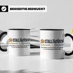 Pferde Tasse Stalltastisch Spruch, Geschenk für Reiterin, Ka – Schwarz [farbe:schwarz]