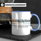 Pferde Tasse Stalltastisch Spruch, Geschenk für Reiterin, Ka – Blau [farbe:blau]