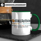 Pferde Tasse Stalltastisch Spruch, Geschenk für Reiterin, Ka – Grün [farbe:grün]