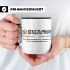 Pferde Tasse Stalltastisch Spruch, Geschenk für Reiterin, Ka – Schwarz [farbe:schwarz]