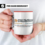 Pferde Tasse Stalltastisch Spruch, Geschenk für Reiterin, Ka – Rot [farbe:rot]