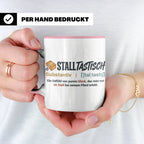 Pferde Tasse Stalltastisch Spruch, Geschenk für Reiterin, Ka – Rosa [farbe:rosa]