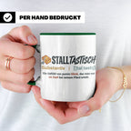 Pferde Tasse Stalltastisch Spruch, Geschenk für Reiterin, Ka – Grün [farbe:grün]