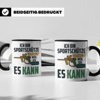 Paintball Tasse mit Spruch 'Ich bin Sportschütze weil ich es – Schwarz [farbe:schwarz]