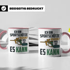 Paintball Tasse mit Spruch 'Ich bin Sportschütze weil ich es – Rosa [farbe:rosa]