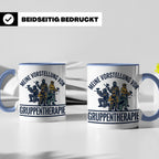 Paintball Tasse Gruppentherapie, lustiger Gotcha Spruch, Ges – Blau [farbe:blau]