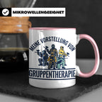 Paintball Tasse Gruppentherapie, lustiger Gotcha Spruch, Ges – Rosa [farbe:rosa]