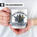 Paintball Tasse Gruppentherapie, lustiger Gotcha Spruch, Ges – Weiß [farbe:weiß]