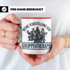 Paintball Tasse Gruppentherapie, lustiger Gotcha Spruch, Ges – Rot [farbe:rot]
