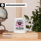 Polizistin Tasse Prinzessin Geschenk - Polizei Frauen Spruch – Weiß [farbe:weiß]