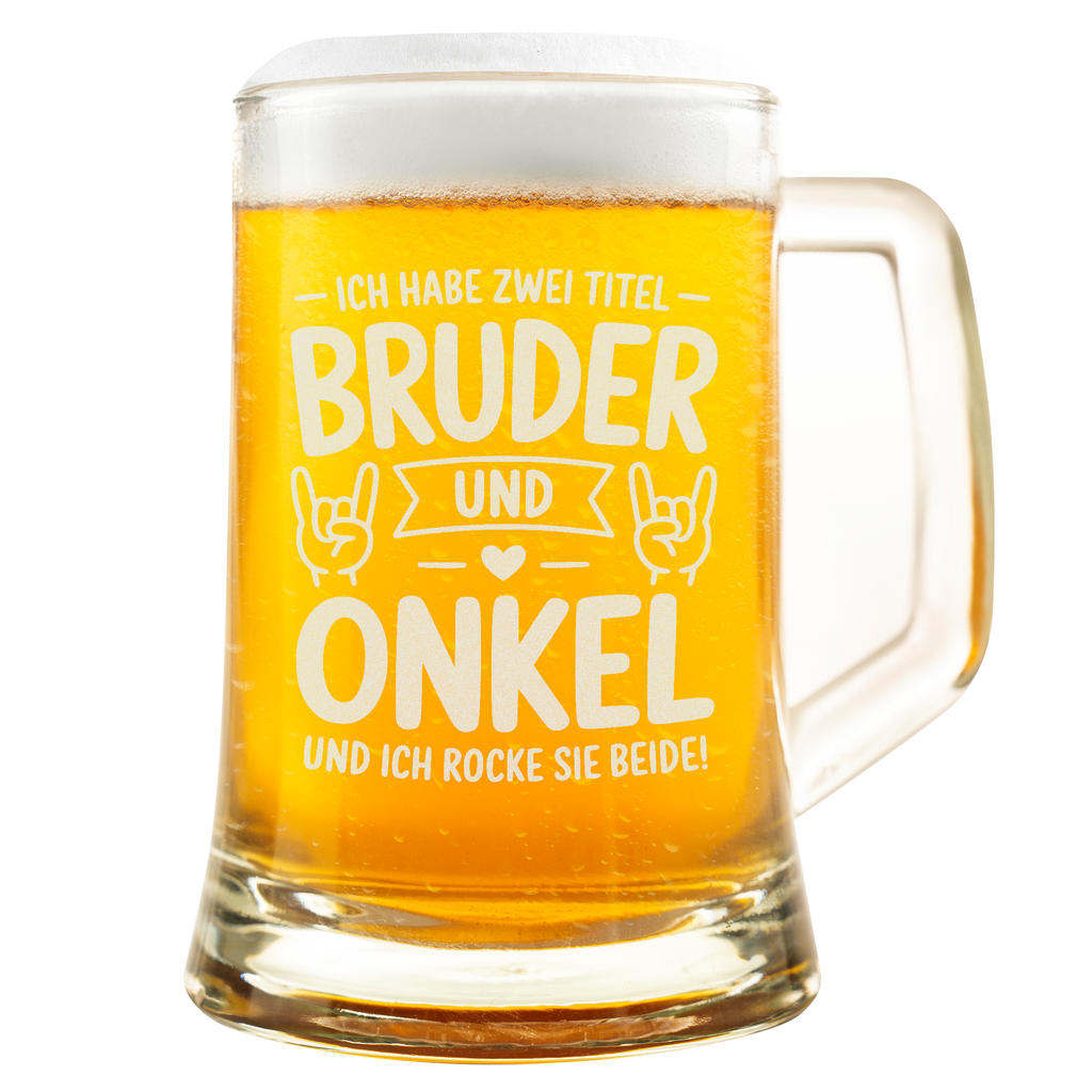 Bruder Und Onkel Bierkrug Geschenkidee Für Männer Familie Spruch Werdender Onkel