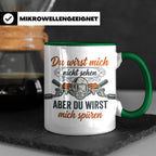Paintball Tasse mit Spruch Du wirst mich nicht sehen, Gotcha – Grün [farbe:grün]