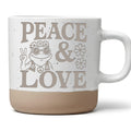 Hippie Frosch Tasse Peace and Love - Retro Geschenk für 70er Fans & Fr – Bild 1