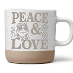 Hippie Frosch Tasse Peace and Love - Retro Geschenk für 70er Fans & Fr – Bild 1