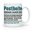 Postbote Tasse lustig mit Spruch Definition | Geschenk für P – Weiß [farbe:weiß]