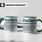 Postbote Tasse lustig mit Spruch Definition | Geschenk für P – Grün [farbe:grün]