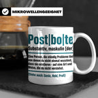 Postbote Tasse lustig mit Spruch Definition | Geschenk für P – Weiß [farbe:weiß]