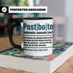 Postbote Tasse lustig mit Spruch Definition | Geschenk für P – Schwarz [farbe:schwarz]
