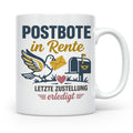 Postbote Rente Tasse Geschenk für Postzusteller Abschied Ruh – Weiß [farbe:weiß]