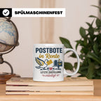 Postbote Rente Tasse Geschenk für Postzusteller Abschied Ruh – Weiß [farbe:weiß]