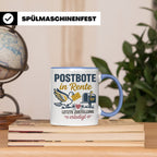 Postbote Rente Tasse Geschenk für Postzusteller Abschied Ruh – Blau [farbe:blau]