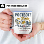Postbote Rente Tasse Geschenk für Postzusteller Abschied Ruh – Blau [farbe:blau]