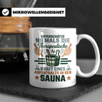 Sauna Tasse mit Spruch Therapeutische Kraft. Geschenk für Sa – Weiß [farbe:weiß]