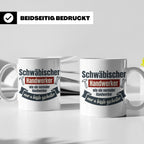 Schwäbischer Handwerker Tasse mit Spruch 'a bissle gscheiter – Weiß [farbe:weiß]