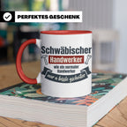Schwäbischer Handwerker Tasse mit Spruch 'a bissle gscheiter – Rot [farbe:rot]